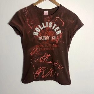 Hollister thrashed bleach dyed shirt L